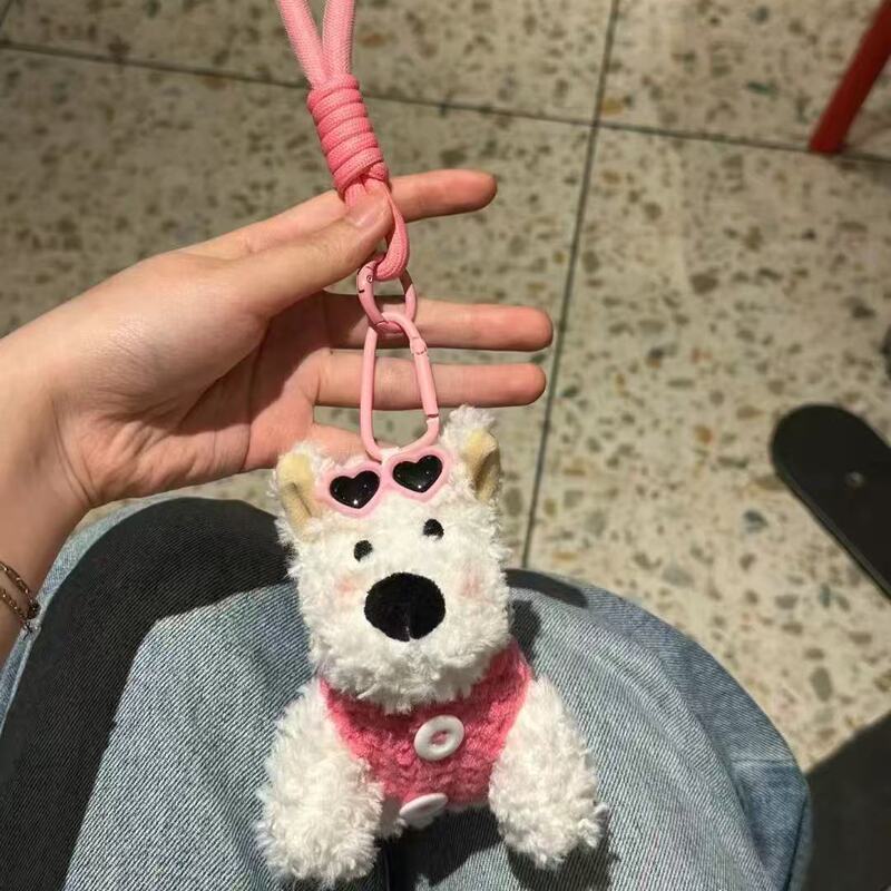 かわいい犬のぬいぐるみバッグペンダント、ウエストハイランド犬の装飾、車内グッズ、ぬいぐるみ、カップルペンダント|undefined
