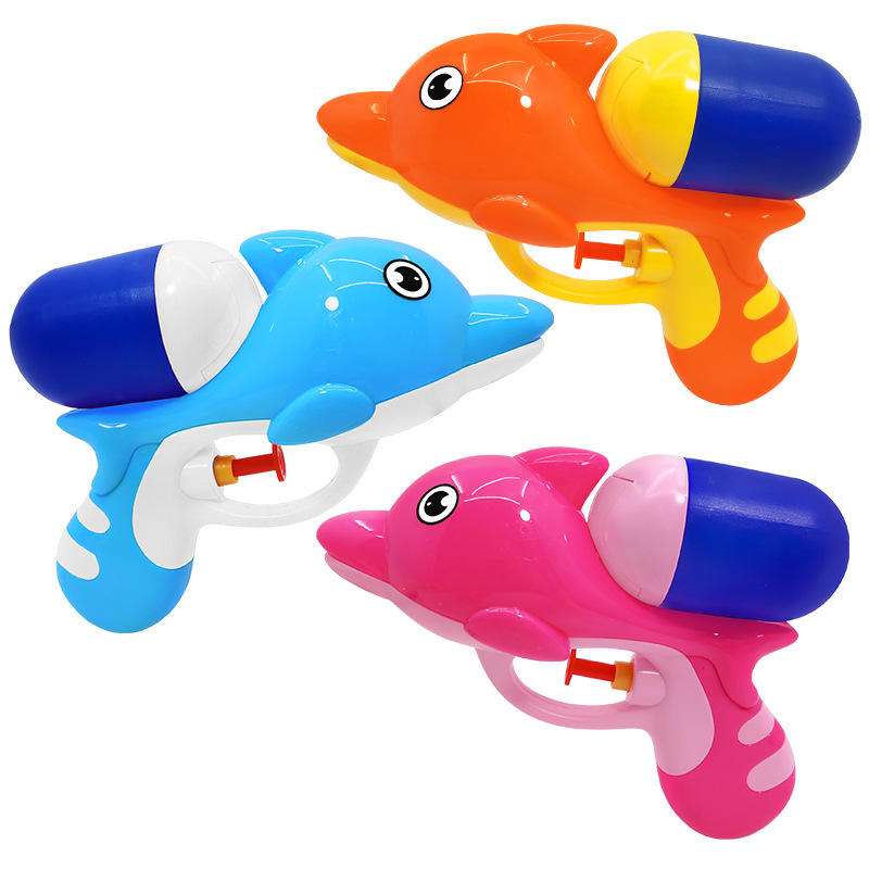 Niños de dibujos animados pistola de agua juguete de alta presión agua spray verano playa jugando niños mini delfín pistola de agua juguete