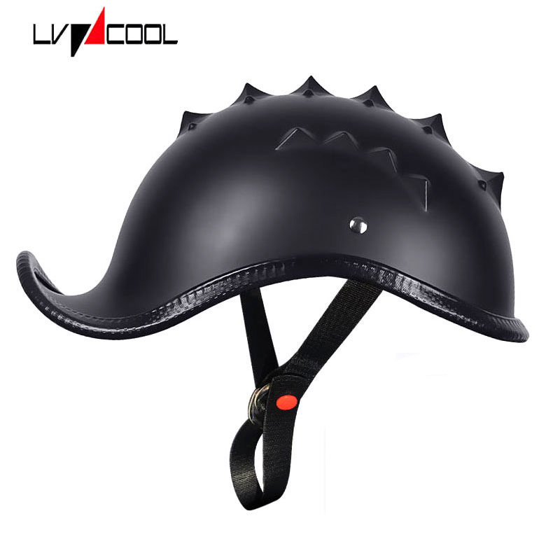 Fábrica de cascos de comercio exterior personalizados OEM Personalización de medio casco retro locomotora casco de pala casco de botella eléctrica