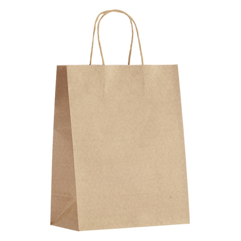 Bolsas de papel kraft personalizadas para comida para llevar, repostería, café, té con leche, compras y empaques de regalo con impresión de logotipo.
