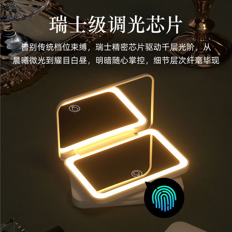 工場卸売り日系携帯led化粧鏡三色無調光ミニ手持ちプレゼント小鏡カスタム|undefined
