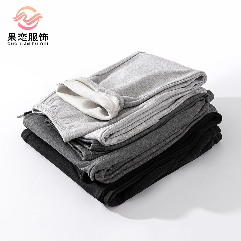 Fruit Love Autumn and Winter Silk Brushed Casual Warm Pants Women's Mulberry Silk Thickened Warm Pants Women's Loose and Comfortable