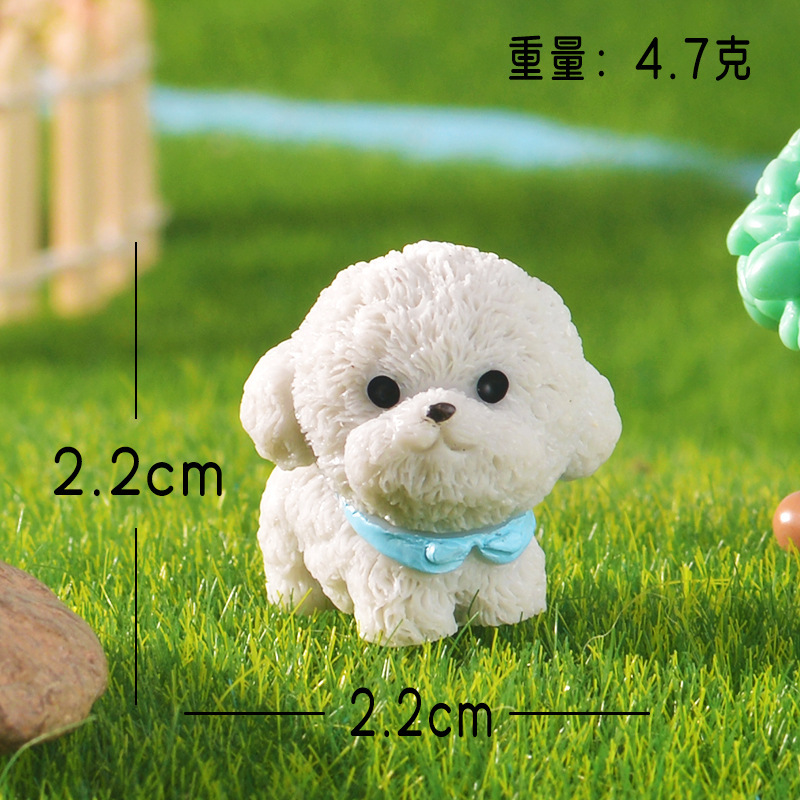 マイクロ風景装飾品シミュレーションよだれかけ子犬かわいい人形ホームカーレジン diy クラフト装飾装飾品|undefined