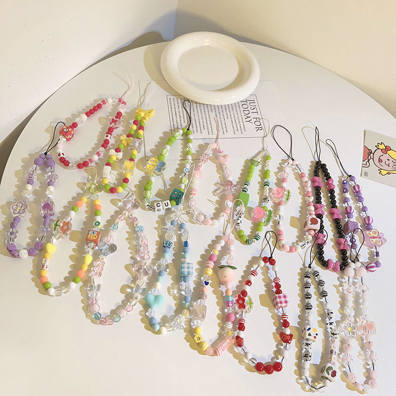 Nuevo color del grano de la cadena llavero caja teléfono universal cordón Cámara CCD colgante para las mujeres celebridad en línea