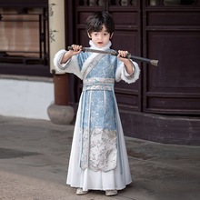 汉服男童冬款演出古装冬季加厚明制小男孩侠客唐装古风儿童男