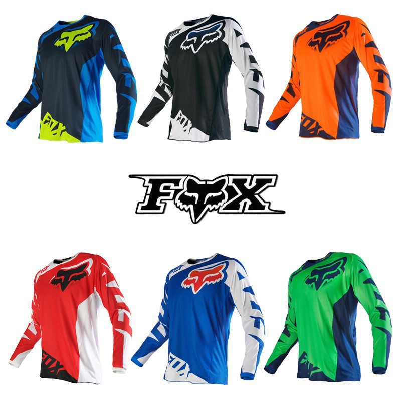 Spring and Autumn Summer FOX Downhill Suit Mountain Bike Riding Suit Long Sleeve T-Shirt Quick-drying Off-road Motorcycle Racing Suit