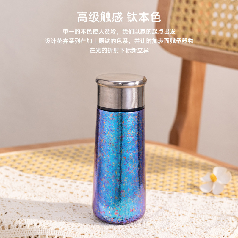 钛杯纯钛保温杯高颜值焖泡保温杯男女士小巧旅行便携双层纯钛保温|undefined