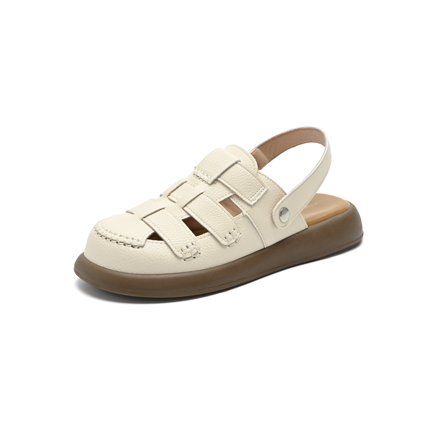 Sandal nữ quai chữ V đế tăng chiều cao, lưới thoáng khí, có thể điều chỉnh hai kiểu — AB221 mét đen