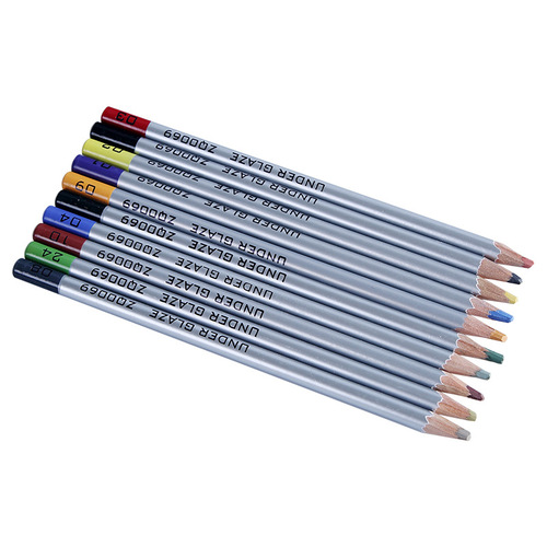 Ceramic underglaze color pencil DIY painting hand-painted medium and high temperature glaze color pencil powder pen 10-color underglaze color pen