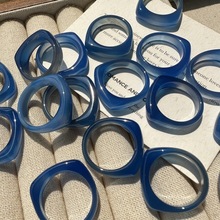 韩版小众设计感通勤个性玛瑙戒指韩式风博主款配饰指环批发