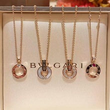 宝家高版本925银镶钻铜钱项链CNC厚镀轻奢风贝母镶钻钱币百搭首饰