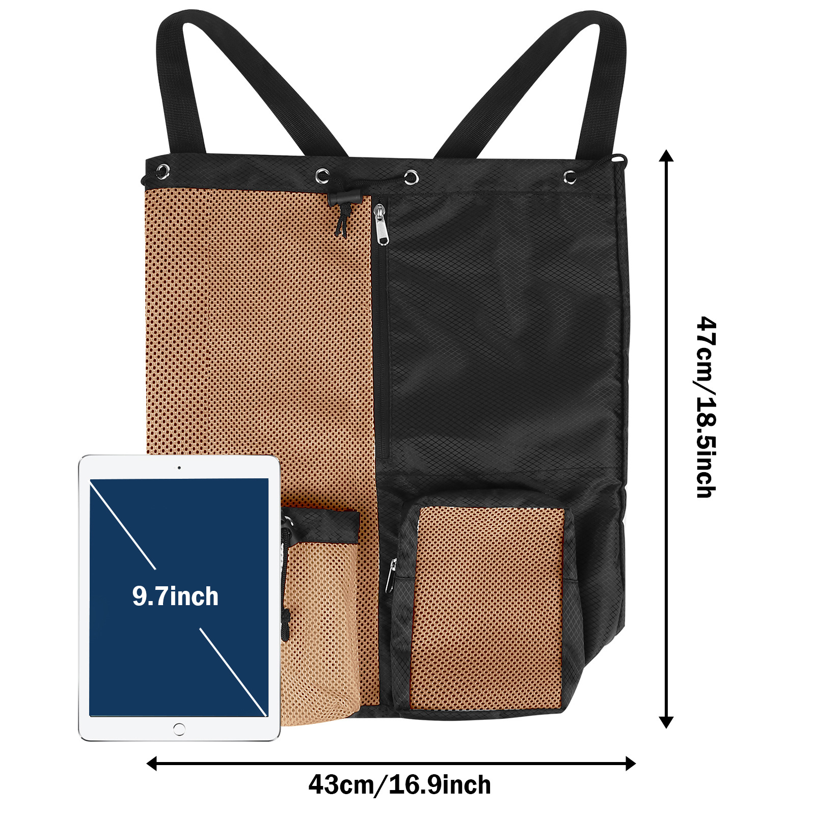 Nueva bolsa de natación con cordón de malla, bolsa impermeable, mochila de playa, bolsa de gimnasio y para equipo, de secado rápido