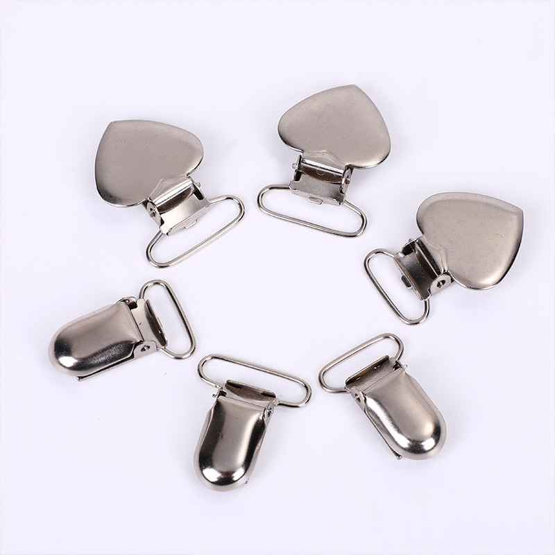 Inventario al por mayor cinturón de metal botón de boca de pato cinturón de medias ropa ajustable botón de boca de pato clip de fijación de sopa
