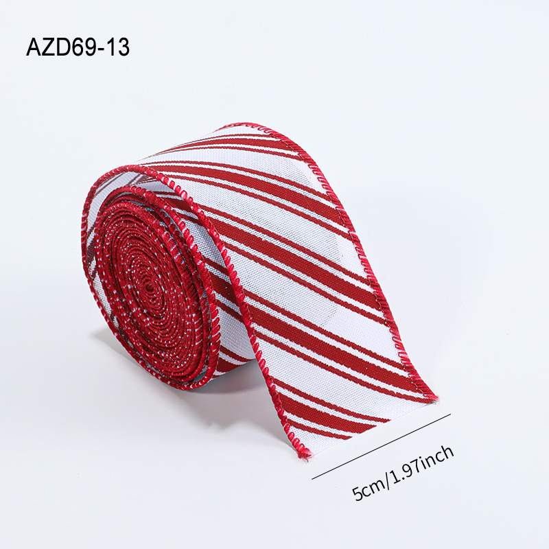 Ribbon de Navidad rayas de color ribbon minimalista árbol de Navidad guirnaldas decoración de regalo embalaje arco diseño de atmósfera