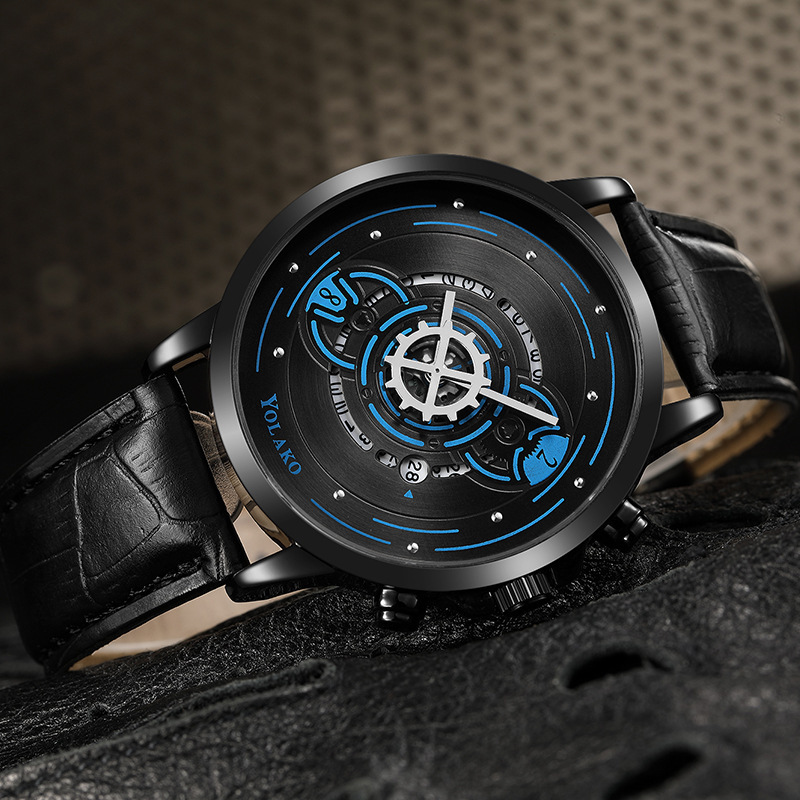 new fashion creative calendar men's watch men's watch student belt men's watch_voghion.com