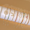 Zirconium, small design retro advanced bracelet, sophisticated jewelry, accessory, micro incrustation, high-quality style