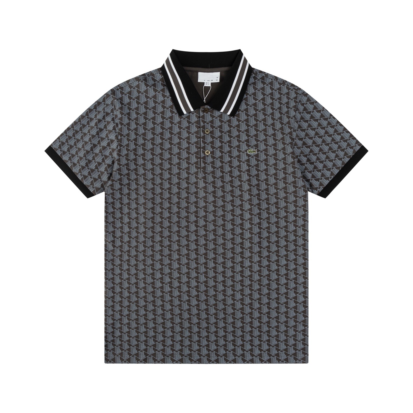 European and American Style New High-End Polo Shirt La Versatile Fashion Men's Turn-Down Collar Short-Sleeve Top Replacement Cross-Border