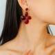 S925 Silver Needle Lilac Series Crystal Earrings Advanced Sense Ins Niche Earrings Elegant All-match Light Luxury Ear