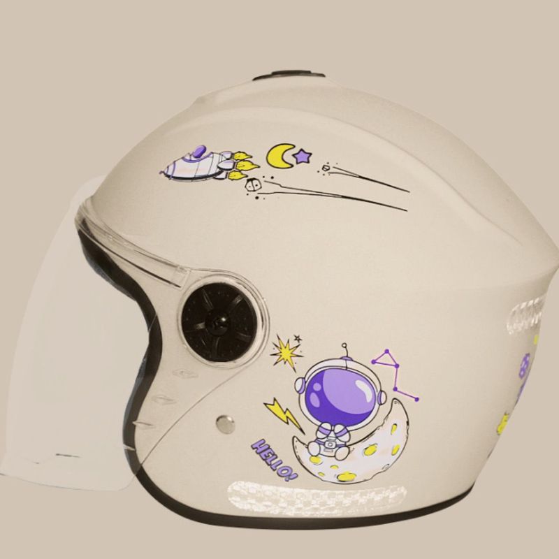 ユニバーサル 3C 子供用電気自動車親子ヘルメット男の子と赤ちゃんの安全帽子オールシーズン冬ハーフヘルメット暖かい|undefined