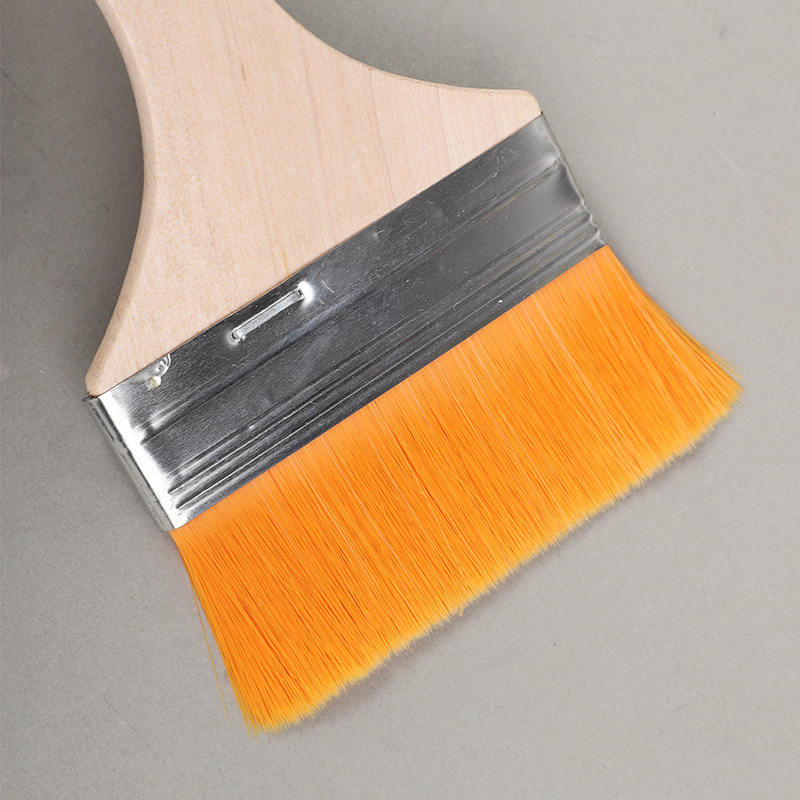 Cepillo de pintura al óleo de nylon cepillo de fila industrial pegamento pintura cepillo de barbacoa mango de madera limpieza de pintura cepillo de pintura al óleo
