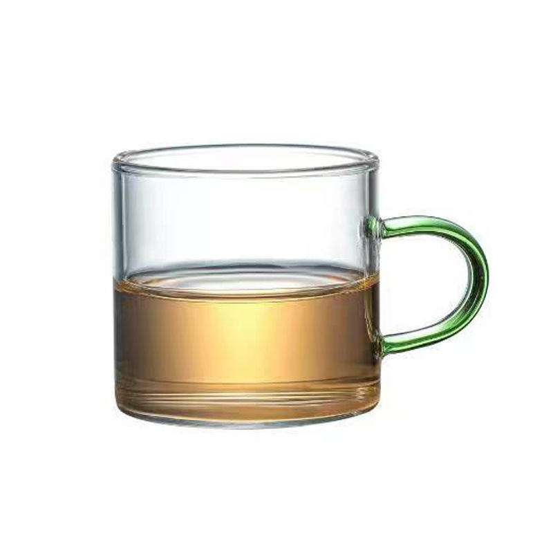 メーカー卸売家庭用厚手耐高温ストレートカップカンフー品茗杯透明花茶杯ジュースカップセット|undefined