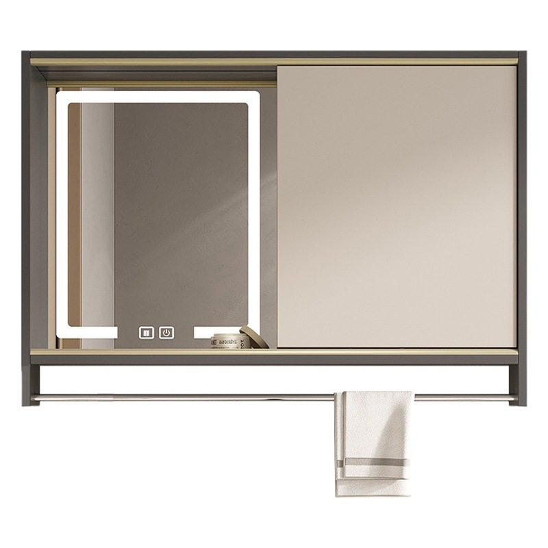 Feng Shui gabinete espejo gabinete de baño caja de espejo oculto combinación invisible baño inteligente Push-Pull gabinete de espejo montado en la pared