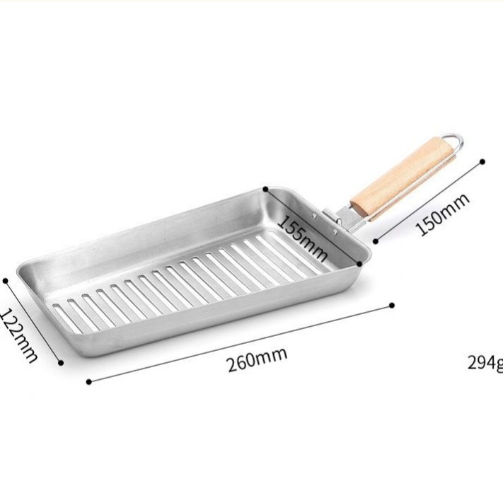 Amazon スクエア厚みのあるステンレス鋼多孔質バーベキュープレートアウトドアツールバーベキューバーベキュー野菜グリルバスケット 4 点セット|undefined