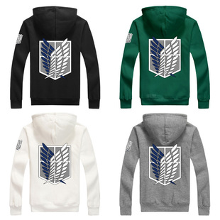 Cross-border Attack of Giant Sweater Mikasa Investigation Corps Fleece Zipper Jacket COSPLAY Anime Hoodie
