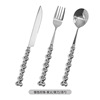 Handle from pearl, high quality retro set, tableware stainless steel, light luxury style, 3 piece set, wholesale