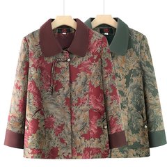 老年人春装女妈妈外套2025新款奶奶春秋季新中式洋气上衣服老太太