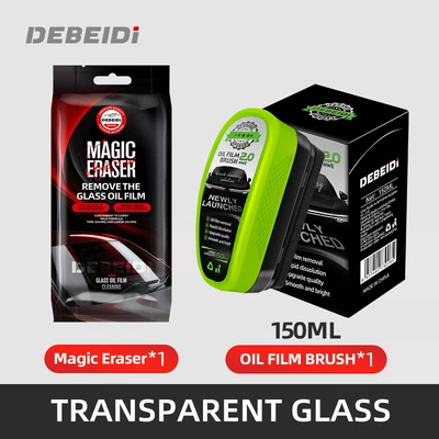 Debedi Car Glass Degreasing Glass agent - 1-pack-of-magic-wipe-1-box-of-debedi-green-oil-film-wipe