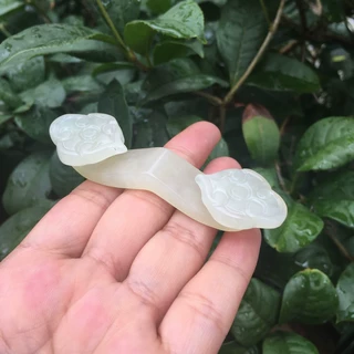 直播爆款仿明清玉器东北岫玉如意笔架小摆件立体雕刻玉如意摆件