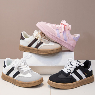 Children's Board Shoes Boys and Girls sneaker Spring and Autumn New Student's De Training Shoes All-match Soft Sole Middle and Large Children's Running Shoes