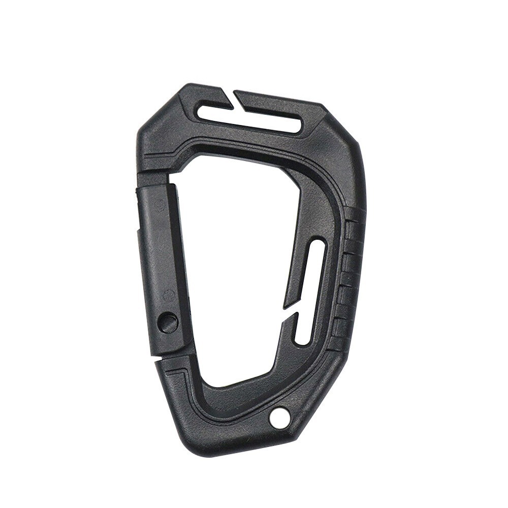 In-Stock Multi-Sided Tactical Carabiner Elastic Rope Buckle Spring Quick Release Press-Type D Buckle Backpack Multifunctional Carabiner