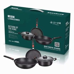 麦飯石鉄鍋の三点セットは鍋にくっつかないでセットします。