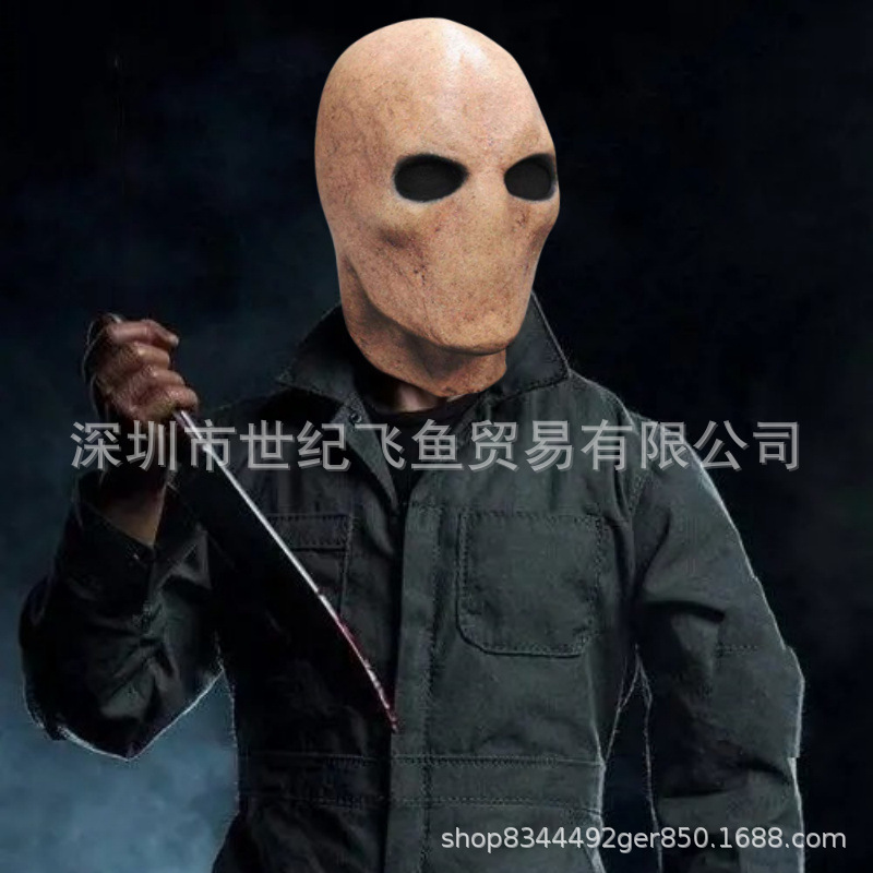 Halloween Smiley cara alienígena máscara sin rostro de los hombres tocados fiesta danza parodia accesorios máscara exorcista