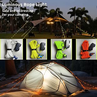 Outdoor Luminous Wind Rope Light Camping Canopy Anti-Trip Warning Rope Tent Rope Atmosphere Light Cross-Border Supply Wholesale