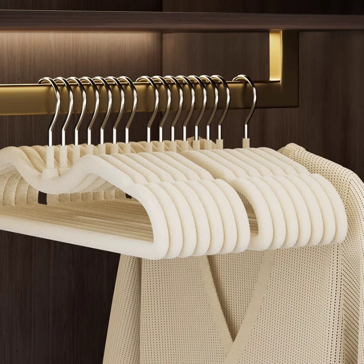 Короткая шея флокированные вешалки для одежды