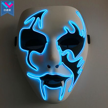 Hot Sales LED Mask Neon EL Mask Cosplay Mascara Horror Mask