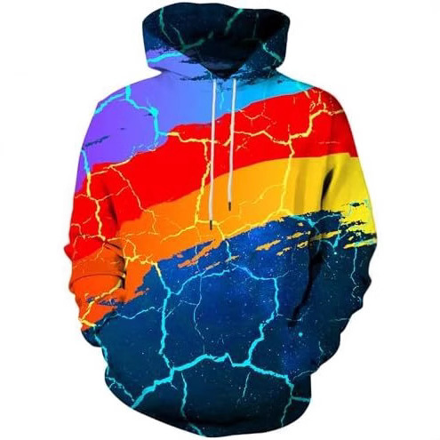 Yasswete Unisex Men and Women Novel Hooded Sweatshirt 3D Hoodie Fashion Digital Print Pullover Hooded Sweatshirt