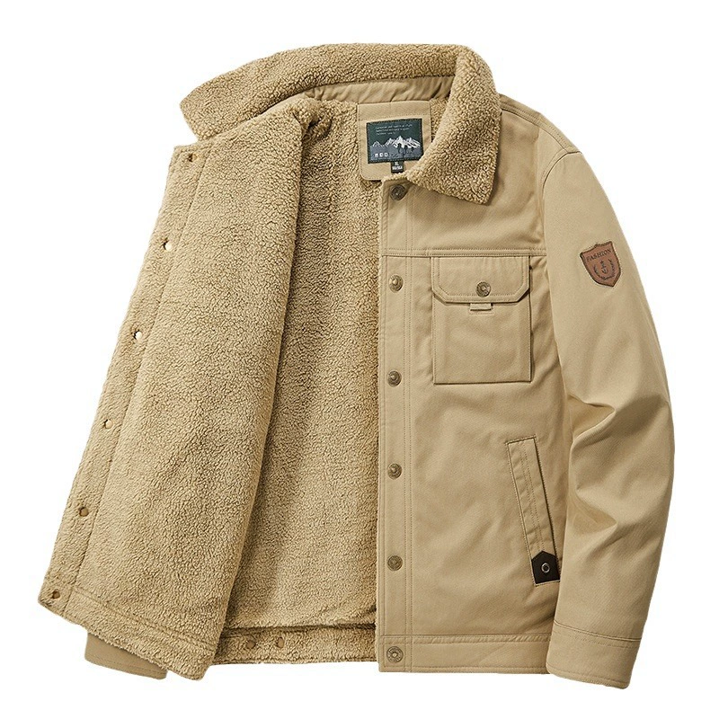Winter keep warm jacket for leisure, for middle age