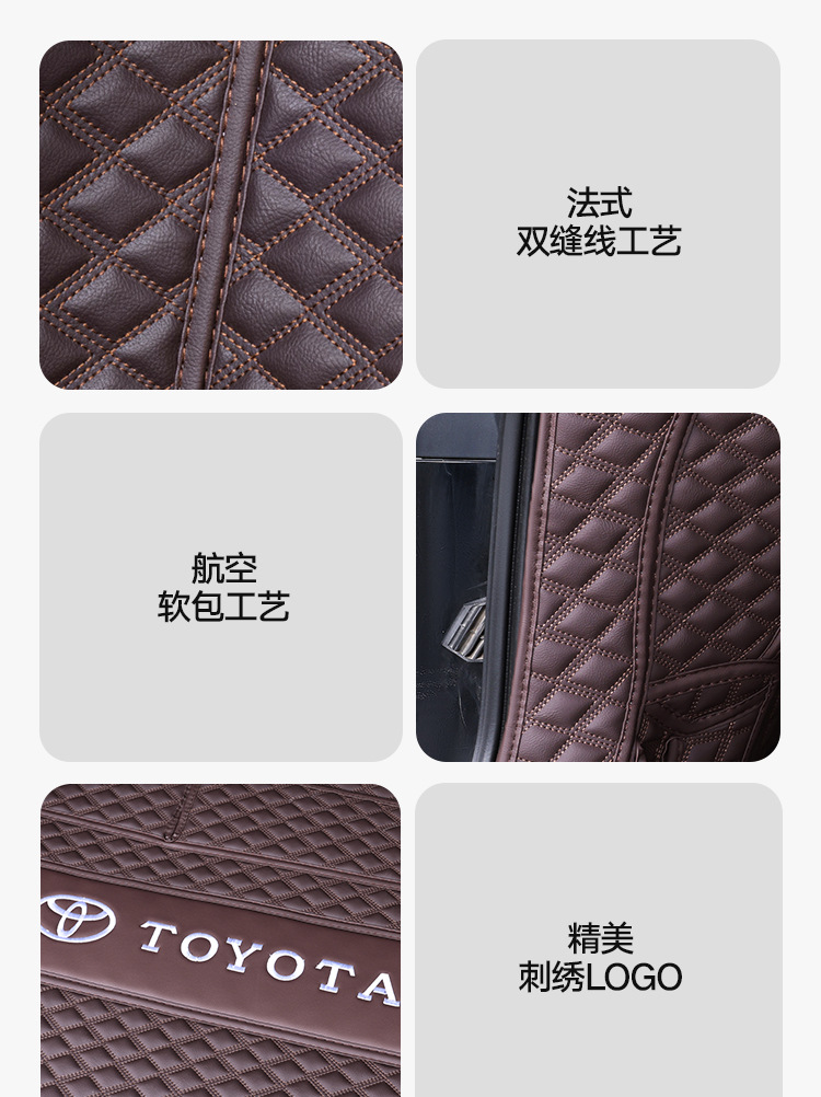 Suitable for Toyota Highlander Trunk Mat 7-Seater Supplies, Modified Old Models 09-26, Fully Enclosed Trunk Mat