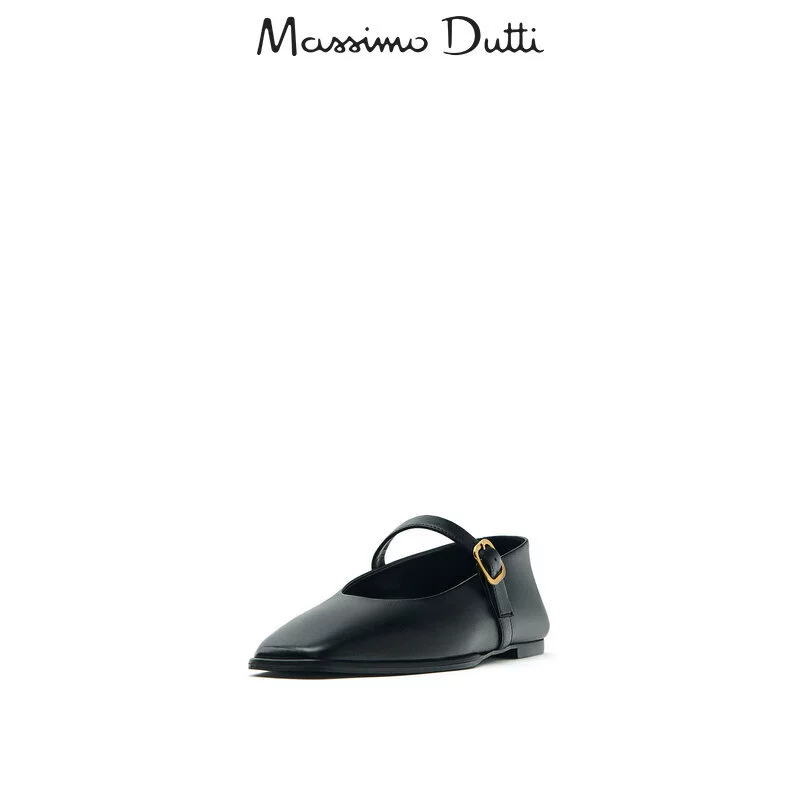 Massimo Dutti, женская обувь на плоской подошве, низкий вырез, тренд сезона, натуральная кожа