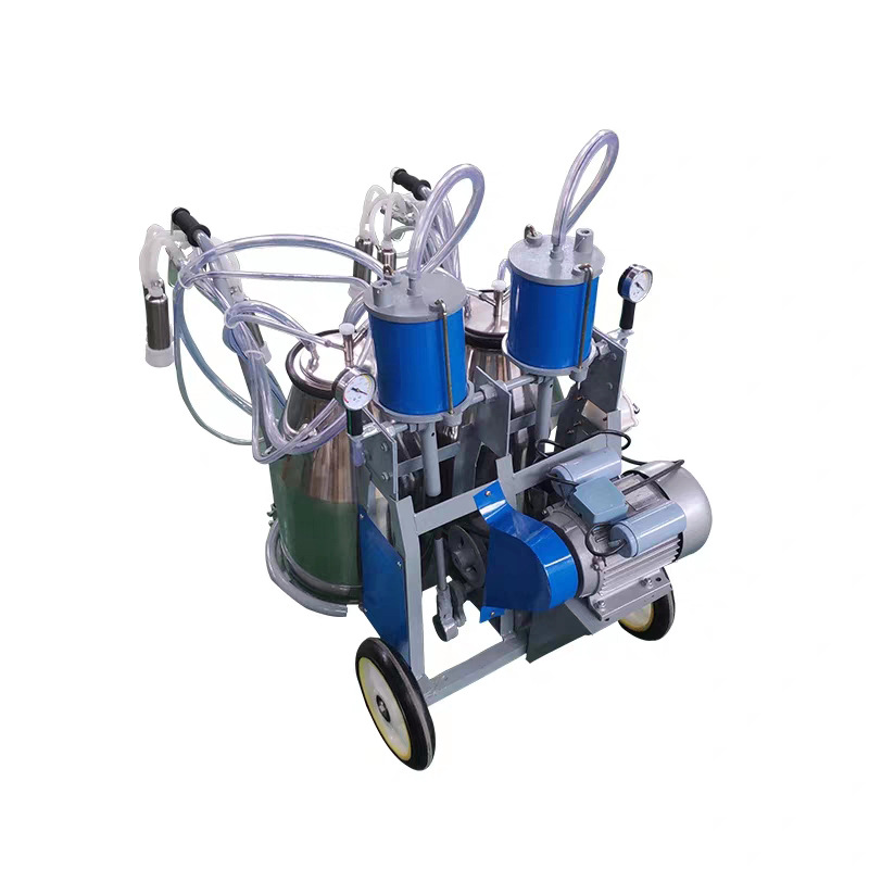 Máquina de ordeño tipo bomba de vacío móvil tipo pistón de cuatro extremos máquina de ordeño de succión de leche equipo de cría para vacas, ovejas y camellos