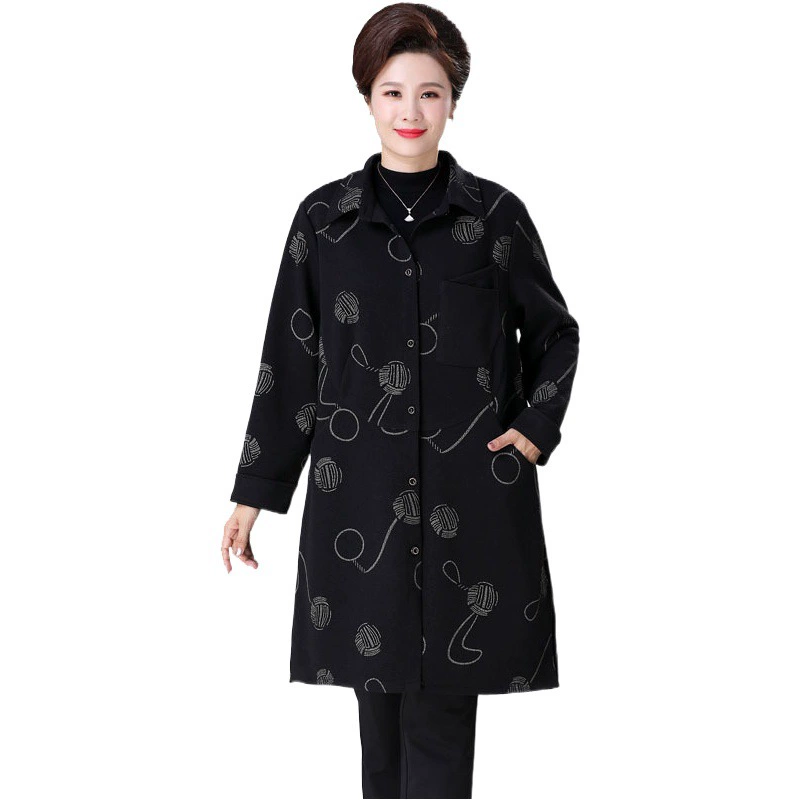 200 кг ветровка для мамы на весну и осень, новое женское длинное пальто с лацканами в западном стиле для женщин среднего возраста, весенне-осеннее пальто