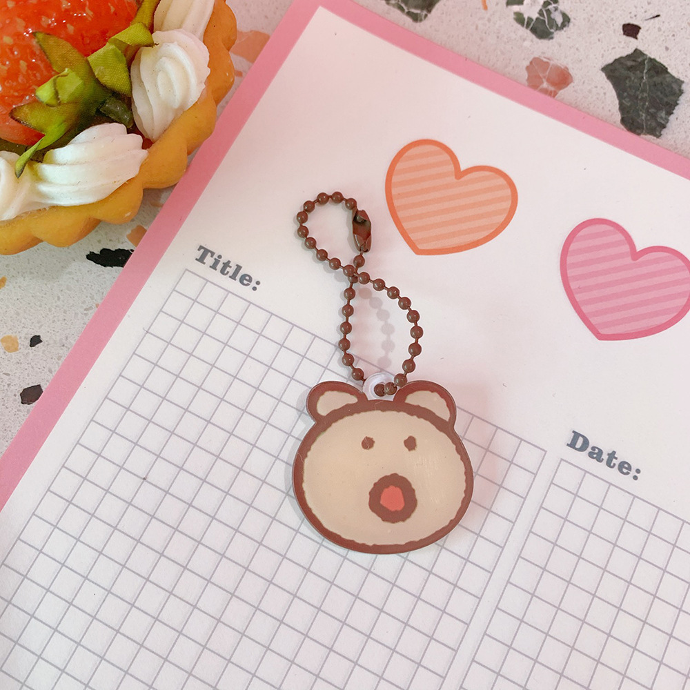 Colgante de oso con forma de corazón estilo japonés, accesorio para mochila, amuleto para niña, llavero de moda, decoración para bolso, celebridad de internet