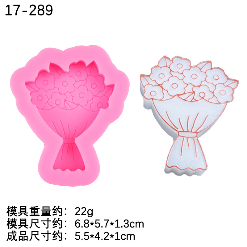 Rose Tulip flor de cerezo ramo girasol modelado molde de silicona epoxi molde de yeso molde de aromaterapia