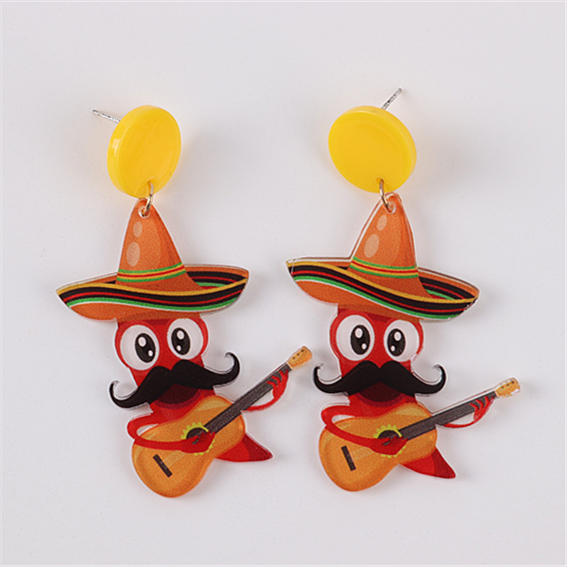 1 Pair Fashion Color Block Arylic Patchwork Womenu0027S Ear Studs