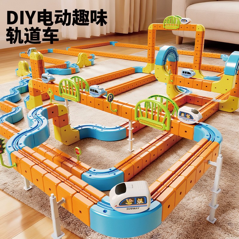 Tren mágico anti-gravedad magnético de órbita Fuxing tren eléctrico de alta velocidad para niños puzzle bloques de construcción juguetes para niños - 6