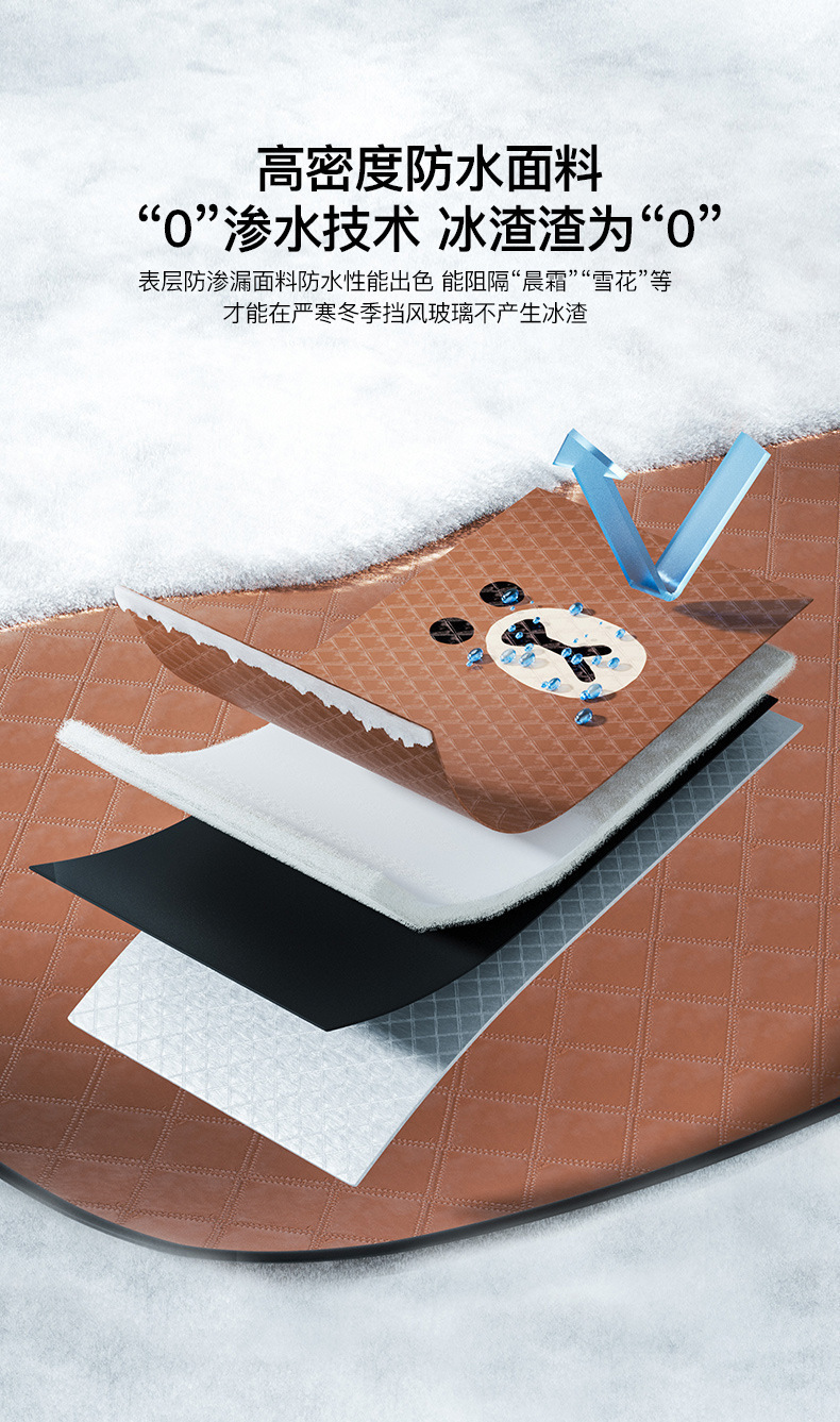 Car Snow Cover, Frost and Snow Protection, Front Windshield Cover, Car Window Anti-Freeze Cover, Snow Shield, Sun Protection, Heat Insulation, Sunshade